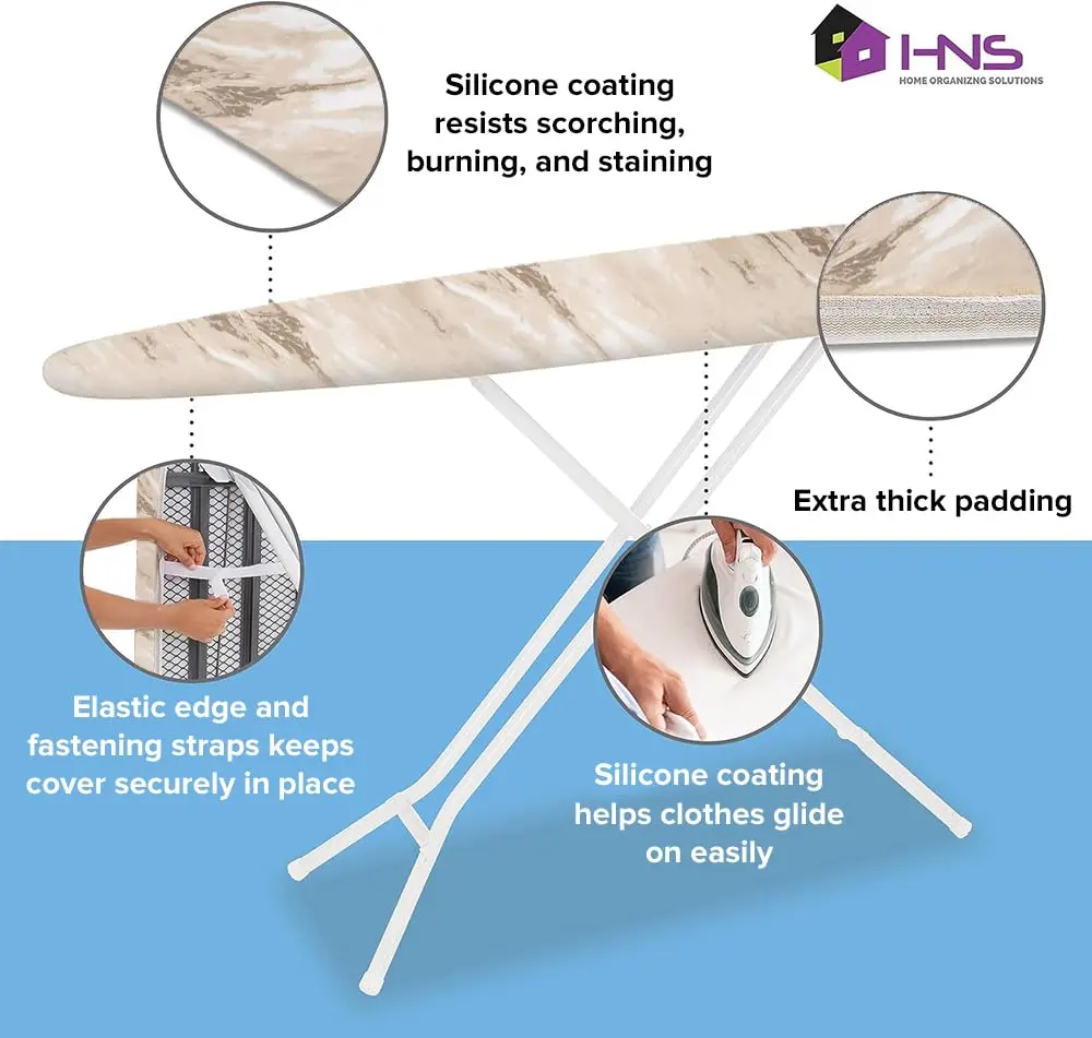 HOLDN’ STORAGE Ironing Board Cover 15 x 54 | Scorch-Resistant, Silicone Coated, Easy Fit, Durable Padding - view 5