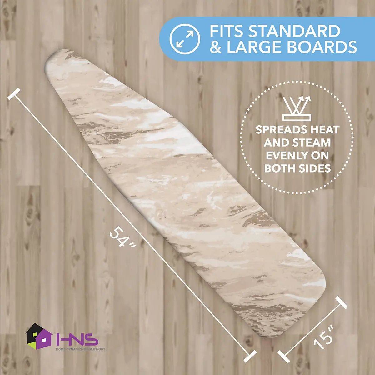 HOLDN’ STORAGE Ironing Board Cover 15 x 54 | Scorch-Resistant, Silicone Coated, Easy Fit, Durable Padding - view 3