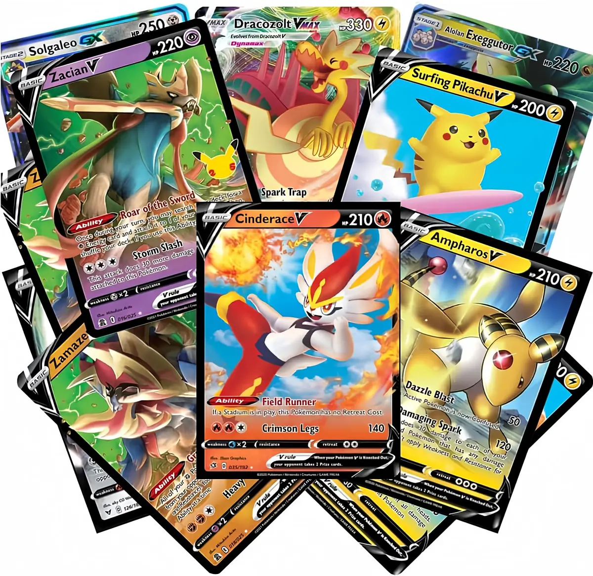 Pokémon Cards - 50 Card Assorted Lot with Guaranteed V Pokémon | Collectible Strategy Card Game - main product image