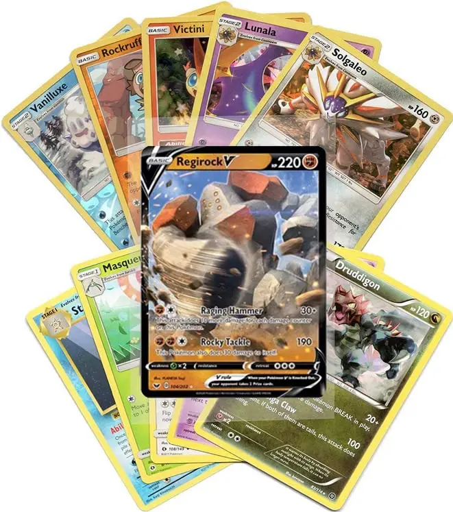 Pokémon Cards - 50 Card Assorted Lot with Guaranteed V Pokémon | Collectible Strategy Card Game - view 3