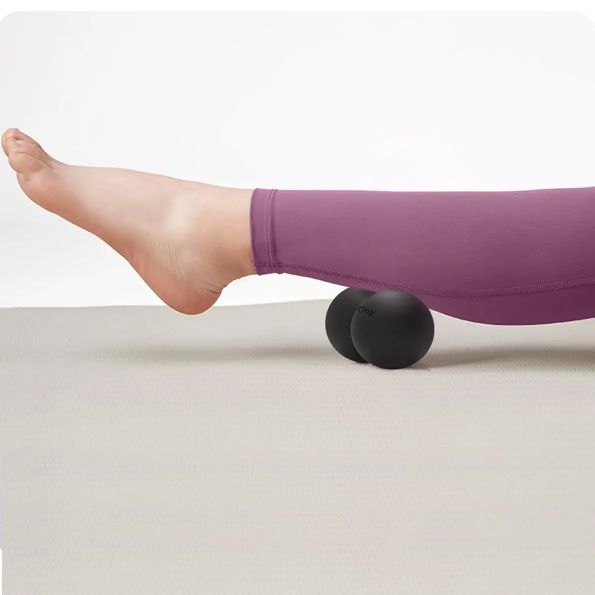 ANVICTOX Peanut Massage Ball,Double Lacrosse Ball for Neck Sore Muscles,Medium Density Myofascial Release Massager Ball for Deep-Tissue Massage Muscle Knots Yoga Therapy(Black) | Portable Deep Tissue Relief - view 3