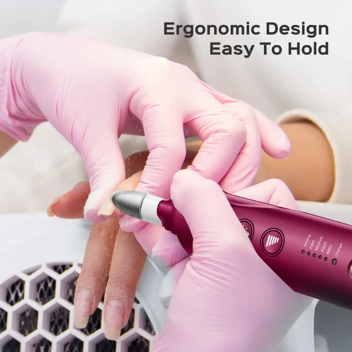 COSLUS C43 Professional Manicure Pedicure Kit with Upgrade Standard Grinder | 5000 RPM Cordless Electric Nail File for Home Use - view 5