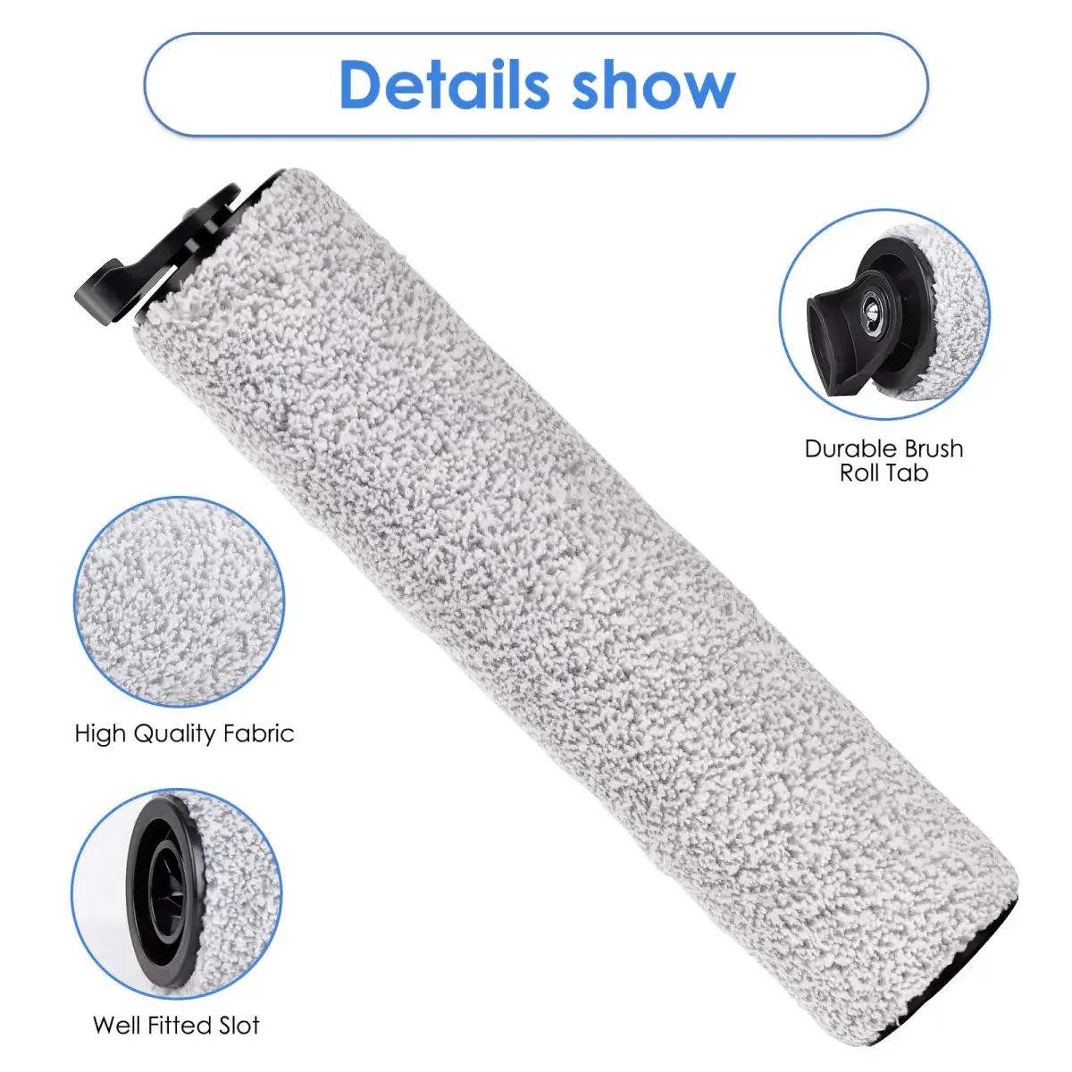MIBUMIKI Replacement Brush Rollers for Tineco iFloor 3/Floor One S3/iFloor 2 (3-Pack, 0.6 lb) | High-Density Microfiber for Hard Floors - view 7