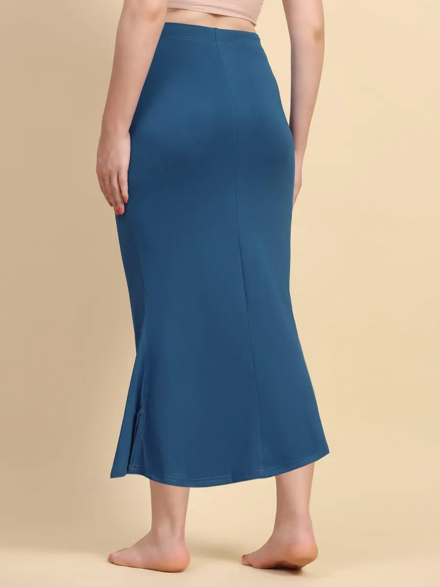 TRENDMALLS Saree Shapewear Petticoat for Women 3X-Large Blue | Fishcut Design for Easy Movement - view 3