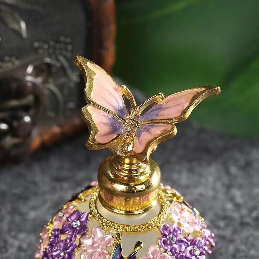 TEAMWILL Vintage Purple Butterfly Perfume Bottle 25ml (0.85 Fl Oz) | Decorative Glass Oil & Perfume Applicator - view 6
