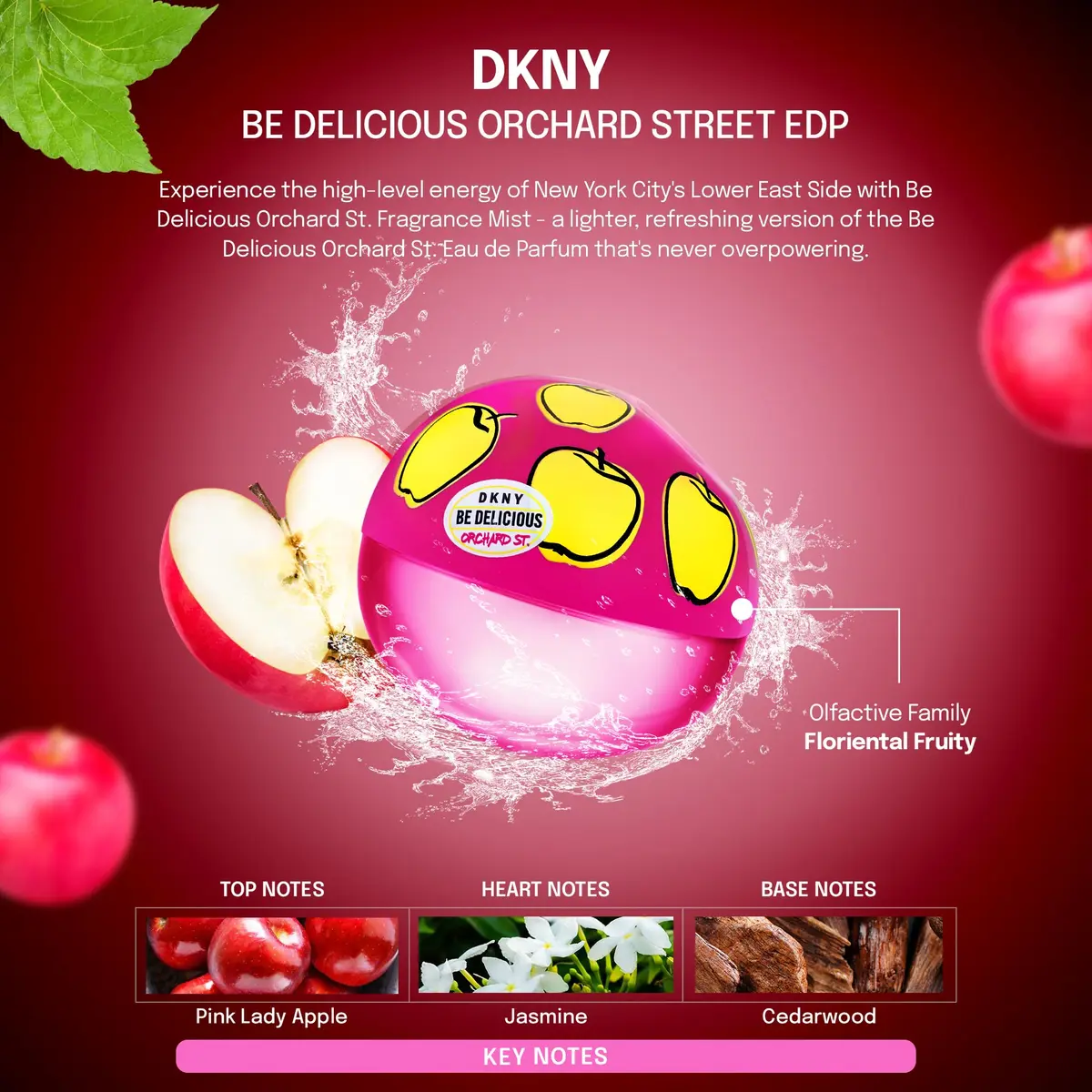 DKNY Be Delicious Orchard St. Eau de Parfum 1.7 Fl Oz | Vibrant, Feminine, NYC-Inspired - view 4