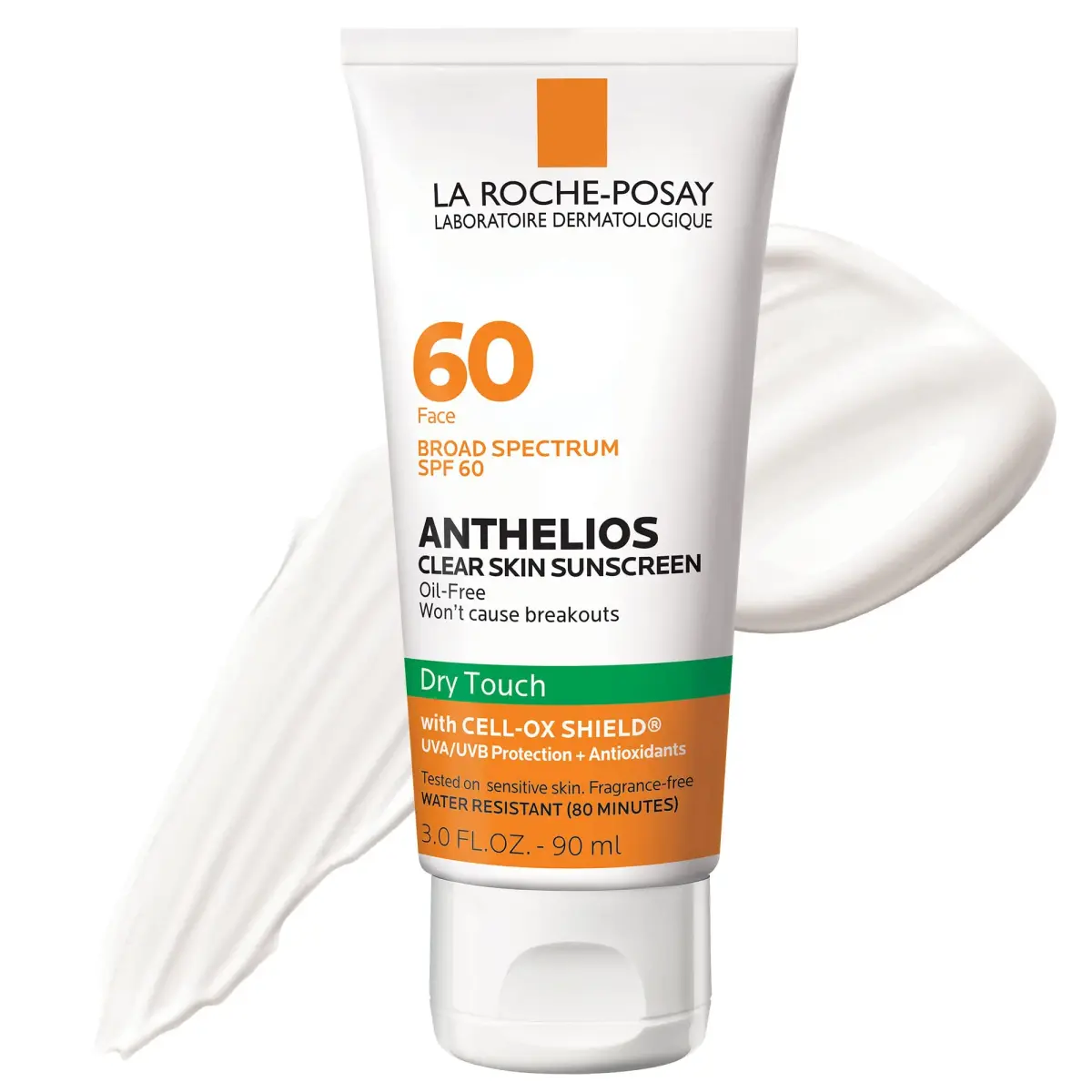 La Roche-Posay Anthelios Clear Skin Oil Free Face Sunscreen SPF 60 88ml (3 Fl Oz) | Broad Spectrum UVA/UVB Protection - main product image