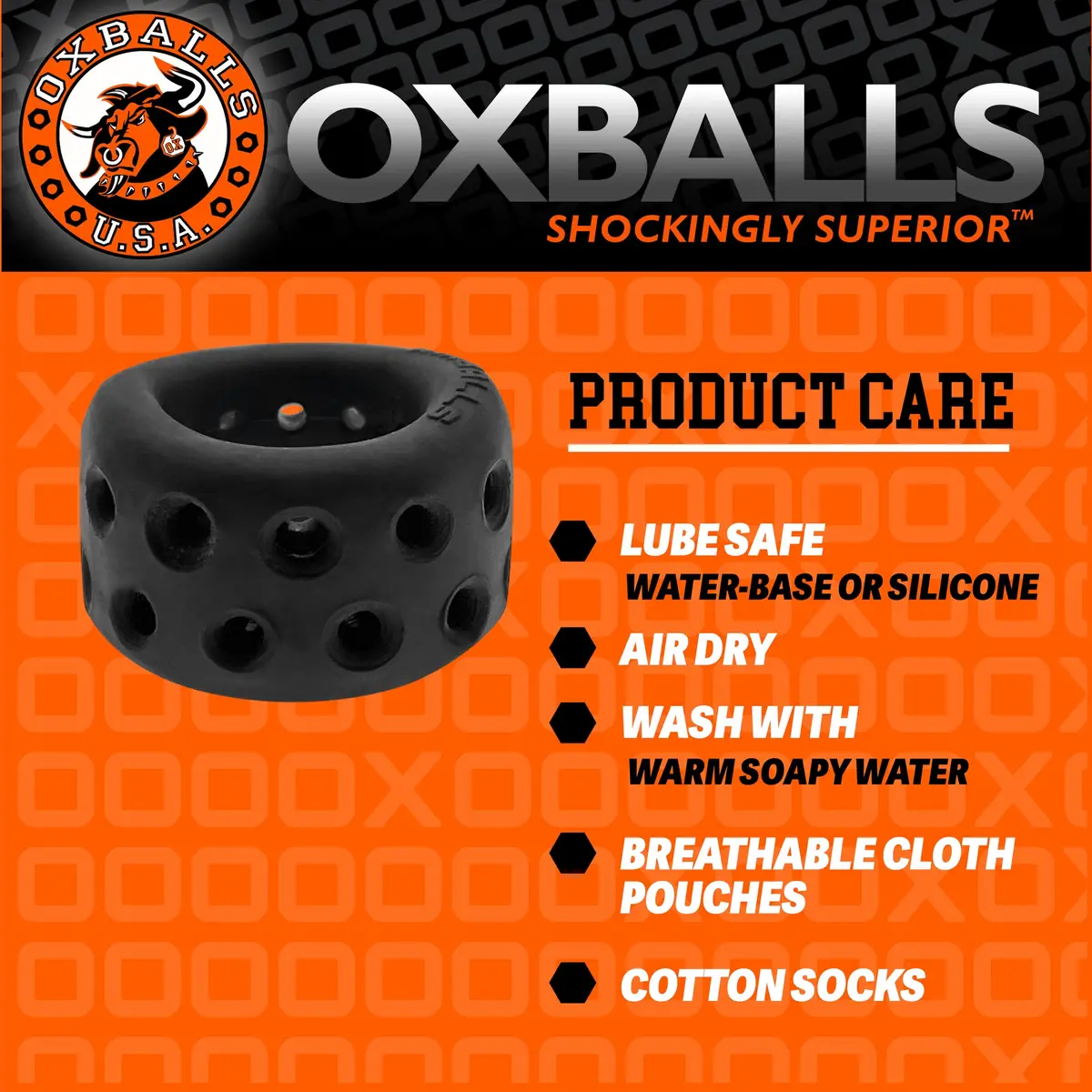 Oxballs AIRBALLS Air-Lite Ballstretcher 51mm (2in) | Unique Design for Comfort - view 6