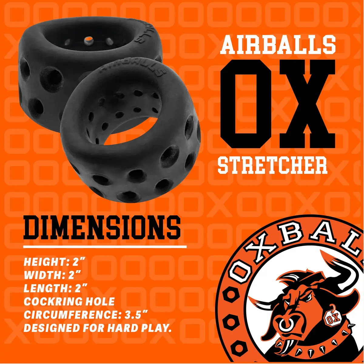 Oxballs AIRBALLS Air-Lite Ballstretcher 51mm (2in) | Unique Design for Comfort - view 3