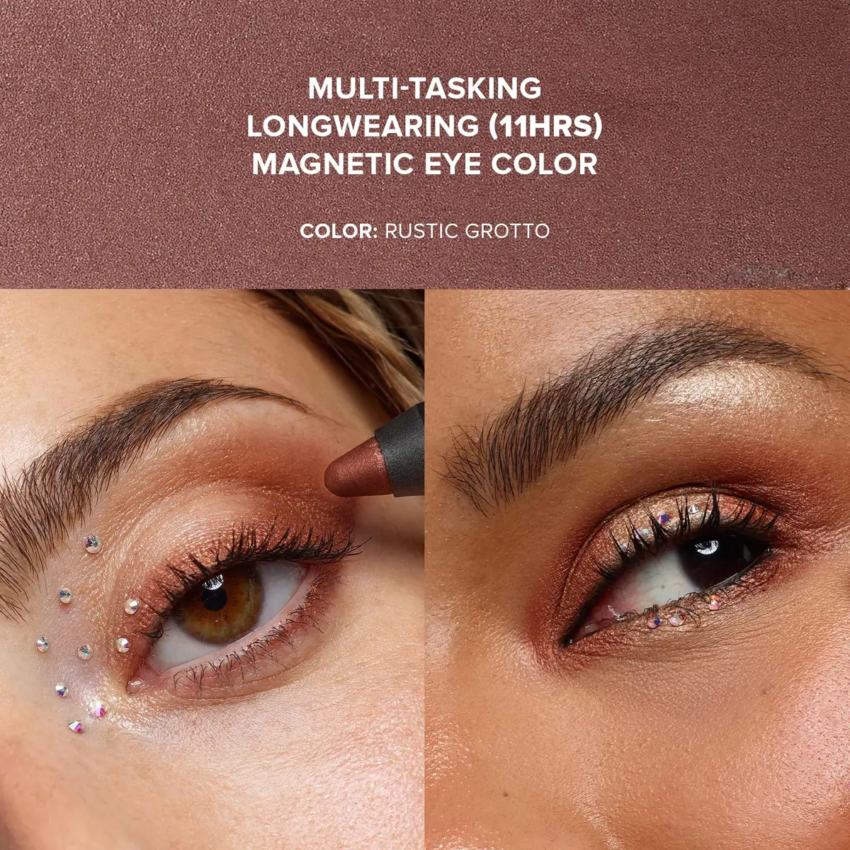 Nudestix Magnetic Luminous Eye Color 4-in-1 Cream Eyeshadow Stick | Long-Wear Waterproof Satin Finish | Vegan & Cruelty-Free Shade: Rustic Grotto - view 4