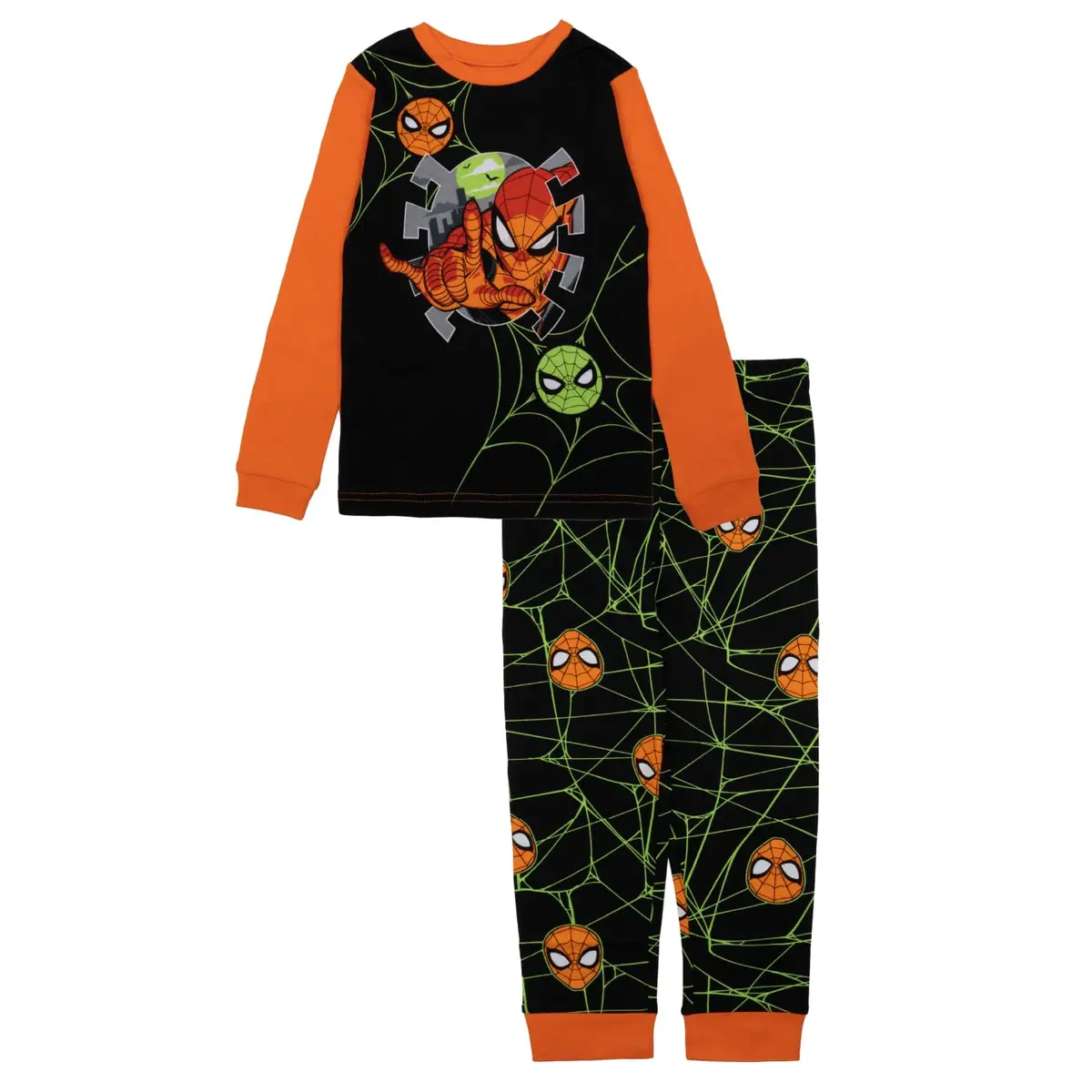 Marvel Big Boys' Spider-Man 2-Piece Snug-Fit Pajama Set, 8 | Soft Cotton, Bright Colors, Comfortable Fit - main product image