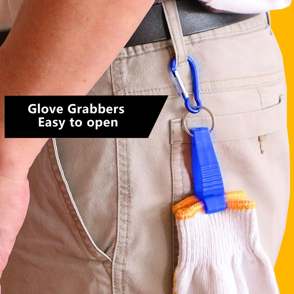 FVIEXE Blue 20PCS Glove Clips for Work | Heavy Duty Plastic & Metal Carabiner - view 4