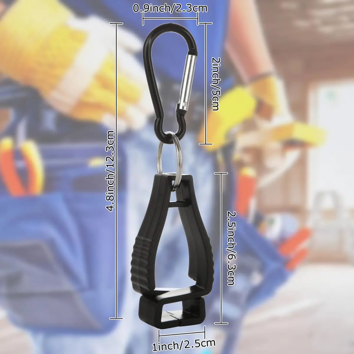 FVIEXE 20PCS Work Glove Clips with Metal Carabiner & Plastic Grip | 4 Colors - view 2