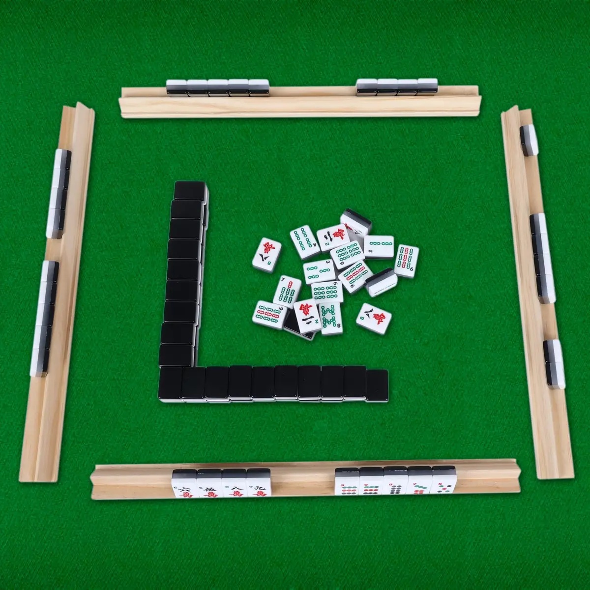 GOTHINK Wooden Mahjong Tiles Racks Set of 4 | Premium Pine, 17x1.2x0.8 inches, Organize & Focus - view 6