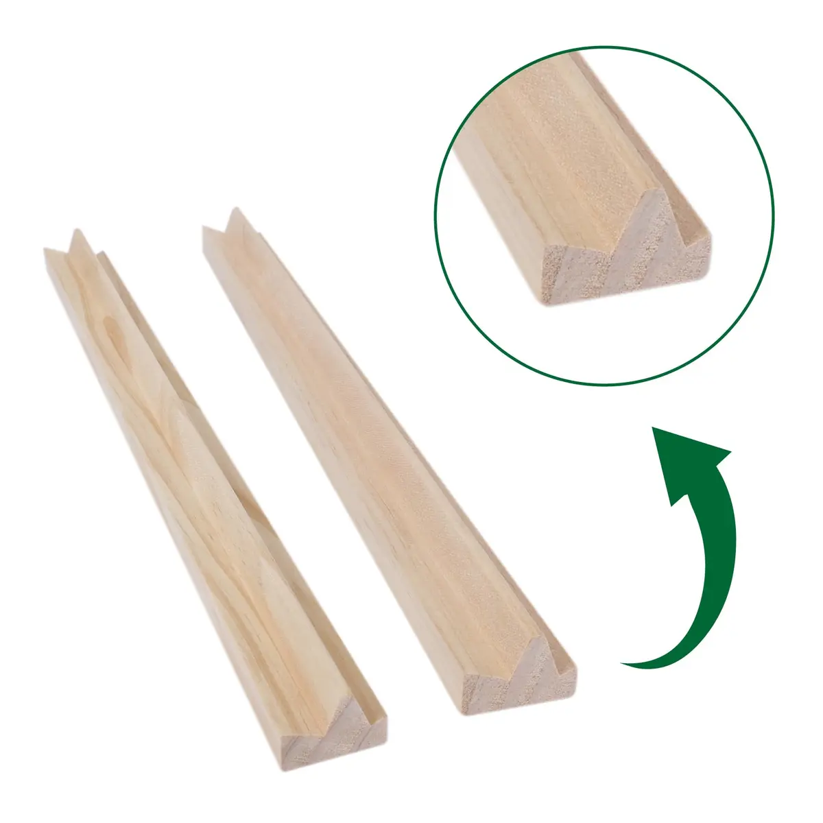GOTHINK Wooden Mahjong Tiles Racks Set of 4 | Premium Pine, 17x1.2x0.8 inches, Organize & Focus - view 4