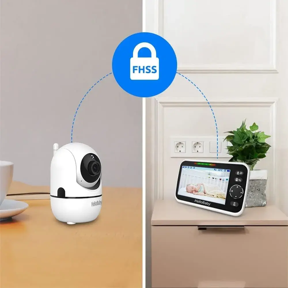 HelloBaby HB6550-2 Upgrade Baby Monitor with 2 Cameras | 5-inch IPS Screen, 1000ft Range, 30-Hour Battery - view 11