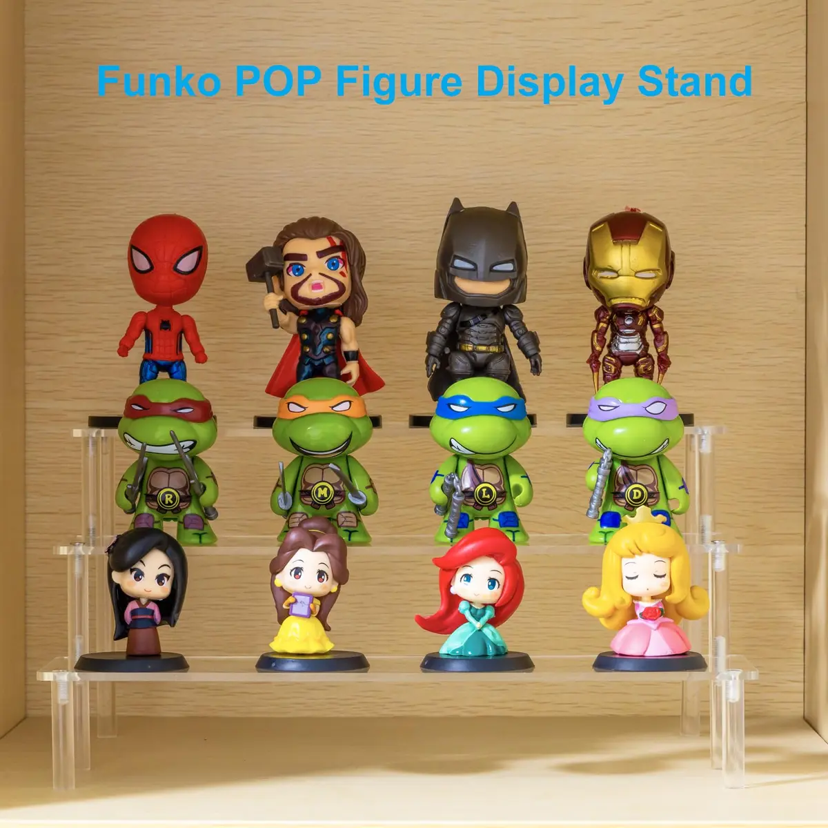 HENABLE Large Acrylic Display Risers 3 Tier | Clear Acrylic Shelf Organizer for Food, Perfume & Collectibles - view 3