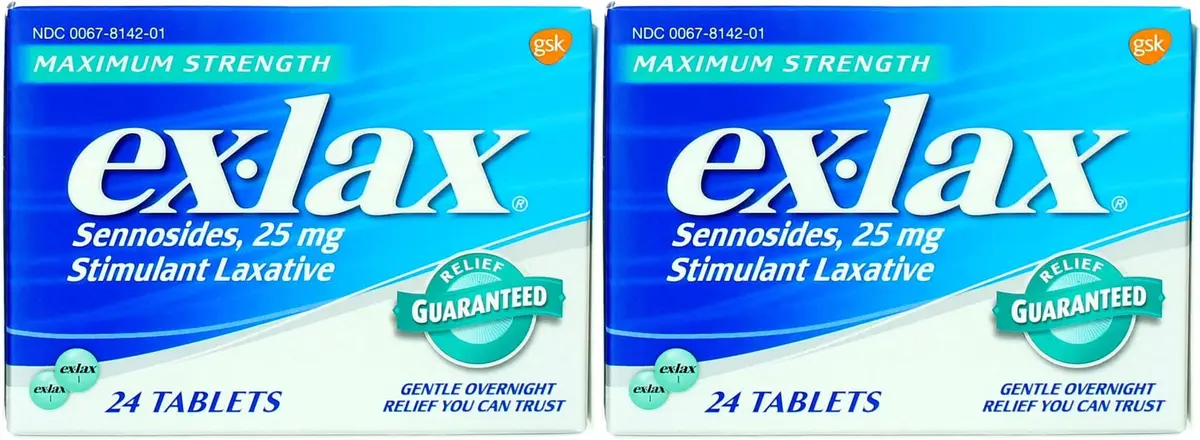 Ex-Lax Max Relief Pills 24s Pack of 2 | Maximum Strength Laxative for Adults - main product image