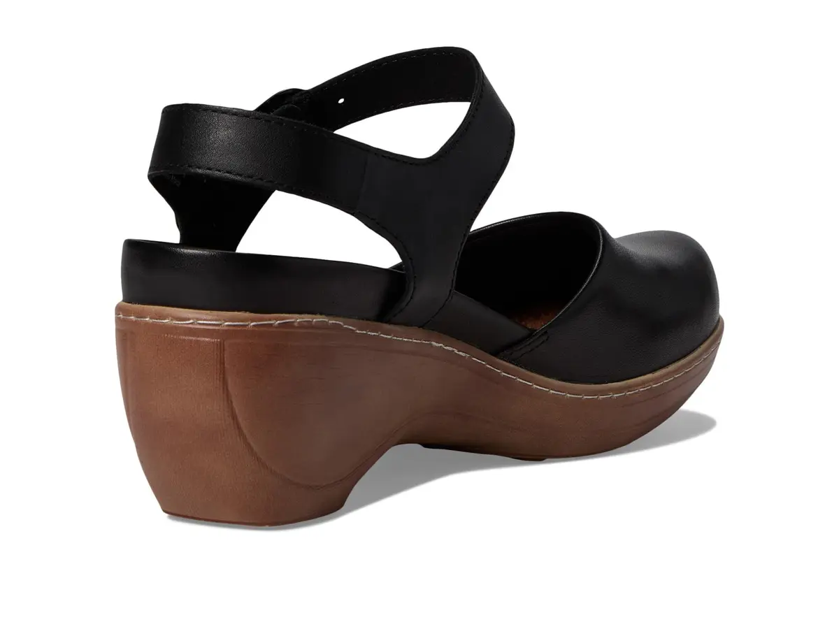 SoftWalk Mabelle Black 9 Wide | Elegant Platform Wedge with Leather Upper - view 8
