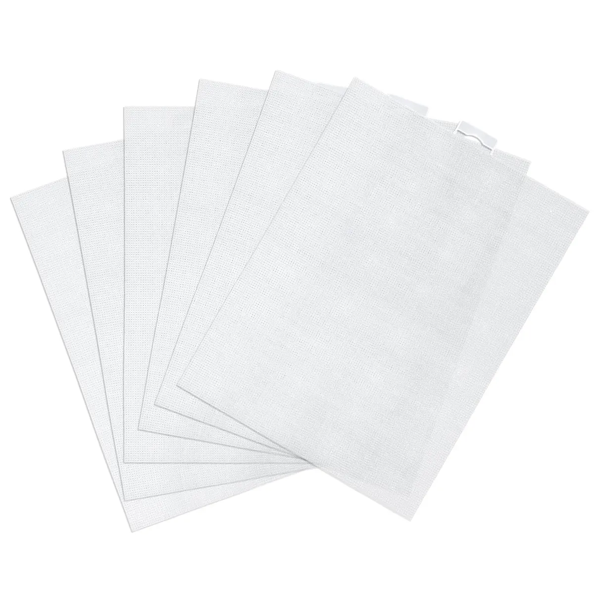 SAVITA 6pcs Plastic Mesh Canvas Sheets | 11x8.2 inch, White, Durable for Needlepoint & Crafts - main product image