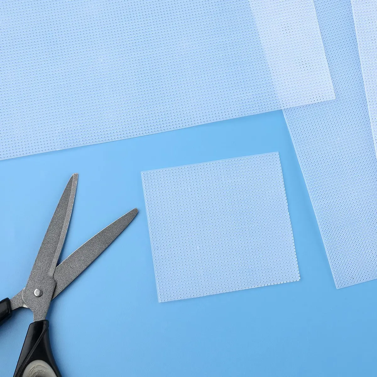 SAVITA 6pcs Plastic Mesh Canvas Sheets | 11x8.2 inch, White, Durable for Needlepoint & Crafts - view 5