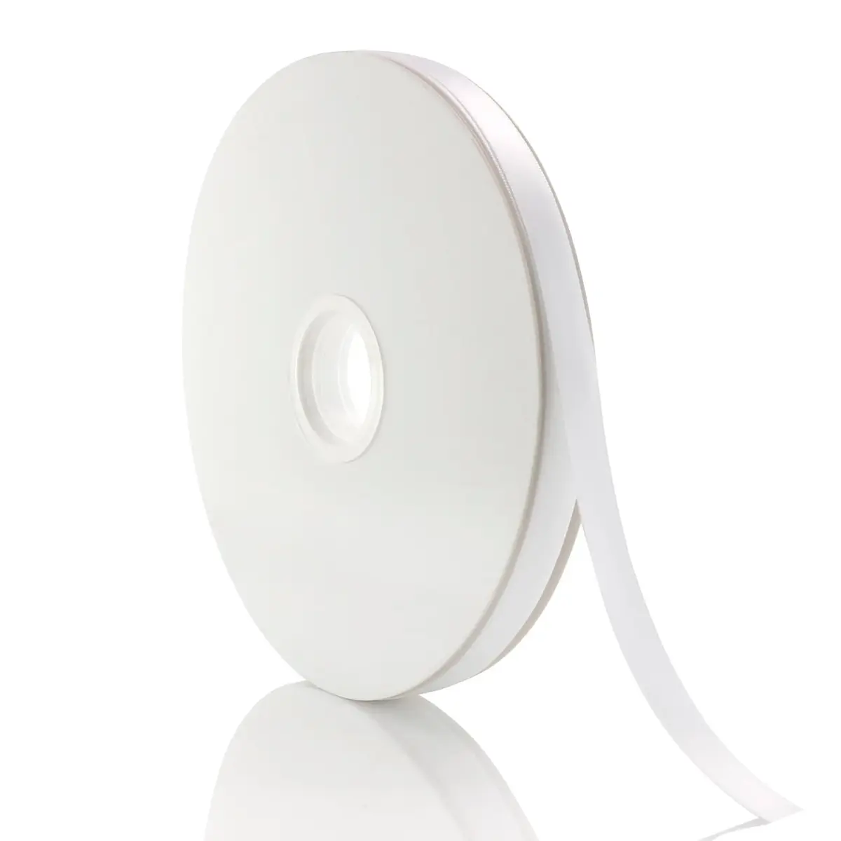 QingHan Double Faced White Satin Ribbon 3/8 Inch (9.5mm) 100 Yards Roll | Perfect for Crafts & Gift Wrapping - main product image