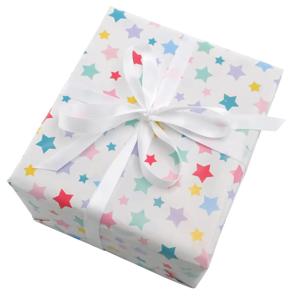 QingHan Double Faced White Satin Ribbon 3/8 Inch (9.5mm) 100 Yards Roll | Perfect for Crafts & Gift Wrapping - view 4