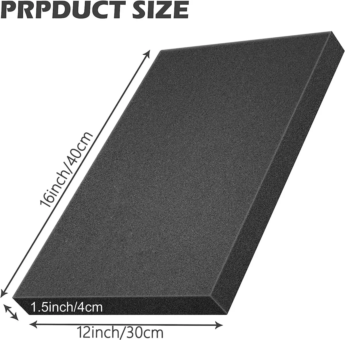 DECOHS Polyurethane Foam Sheets 16 x 12 x 1.5 Inch (40.6 x 30.5 x 3.8 cm) — 4-Pack for Protective Case Inserts - view 2