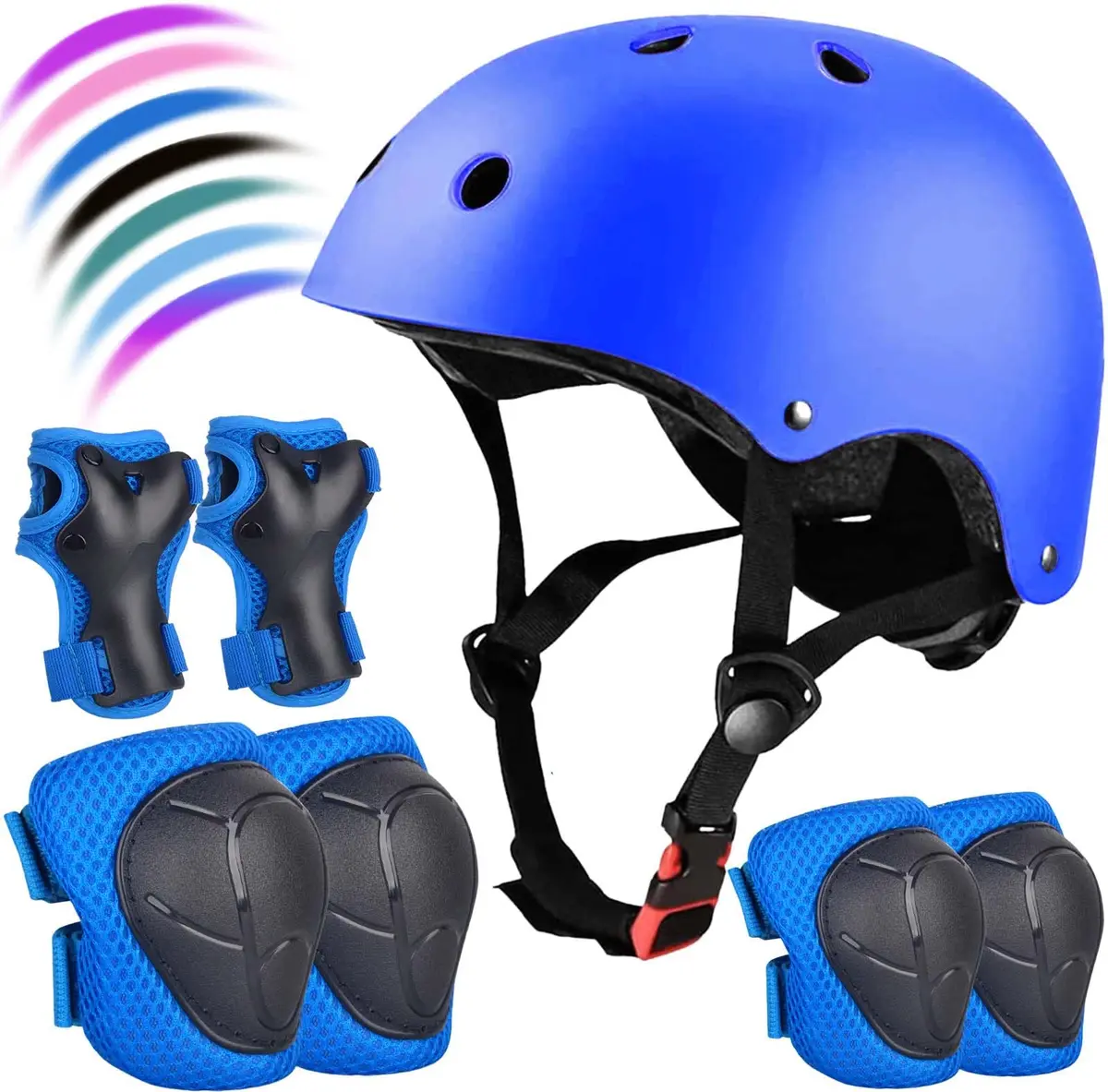FOOKCIAN Kids Bike Helmet Set Adjustable for Children 3-8 Years | Impact-Resistant & Breathable - main product image