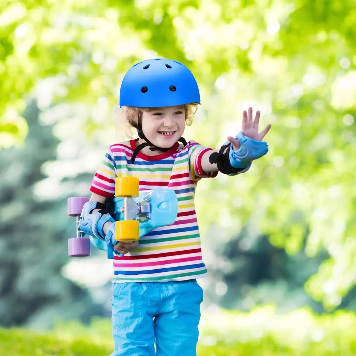FOOKCIAN Kids Bike Helmet Set Adjustable for Children 3-8 Years | Impact-Resistant & Breathable - view 5