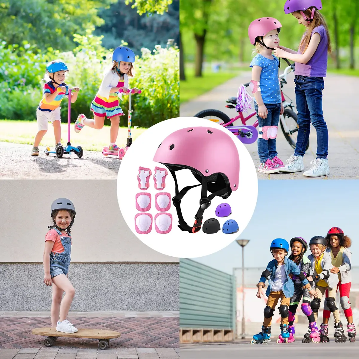 FOOKCIAN Kids Bike Helmet Set Adjustable for Children 3-8 Years | Impact-Resistant & Breathable - view 6