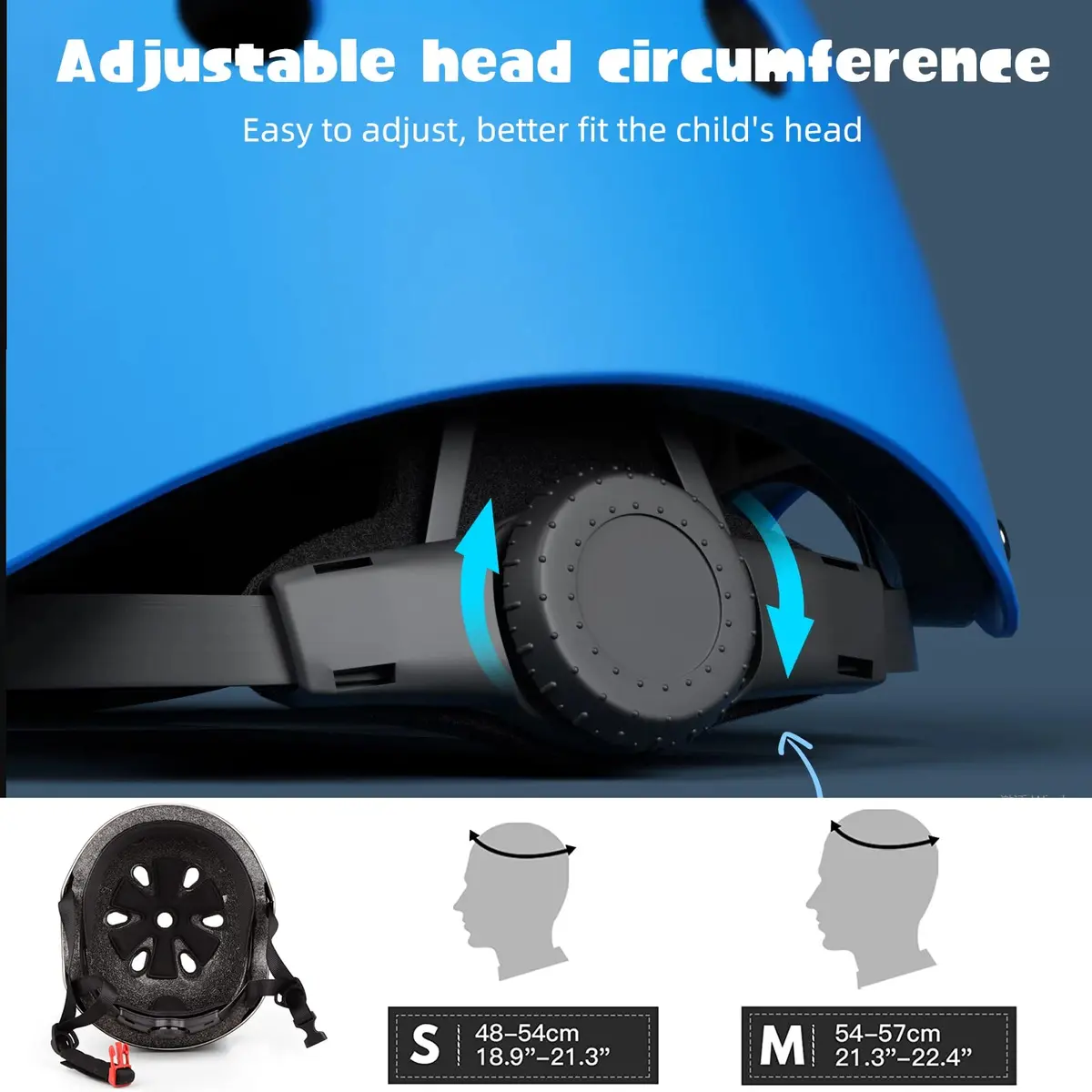 FOOKCIAN Kids Bike Helmet Set Adjustable for Children 3-8 Years | Impact-Resistant & Breathable - view 2
