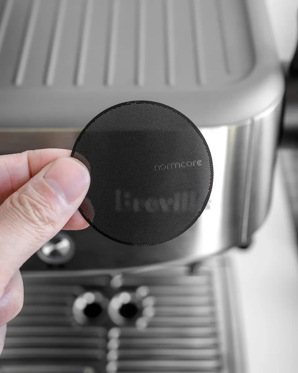 Normcore 53.3mm Ultra-Slim Puck Screen for 54mm Portafilter | 200-micron Laser Etched 316 Stainless Steel - view 3