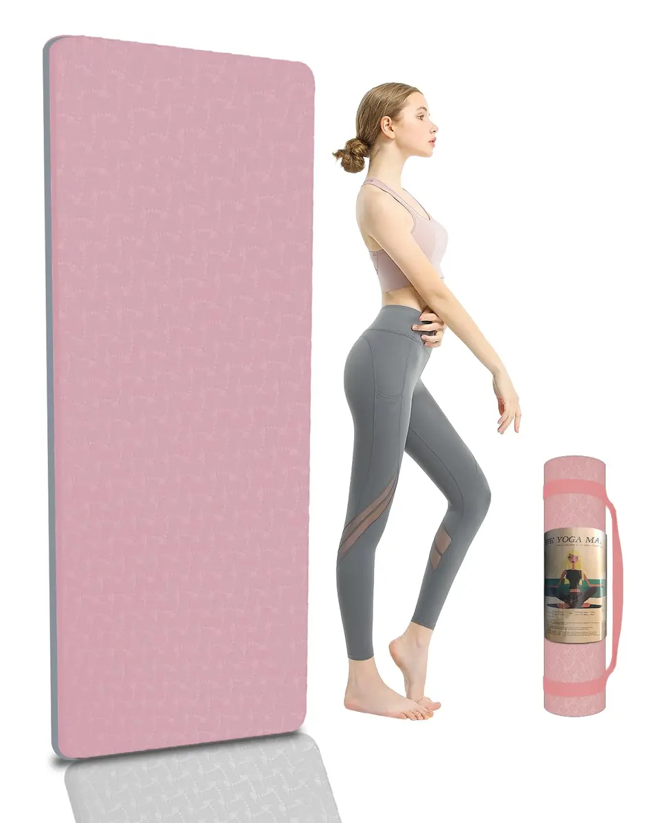 QMKGEC Yoga Mat 8mm Thick Non-Slip | Eco-Friendly TPE Workout Mat for Yoga & Pilates - view 8