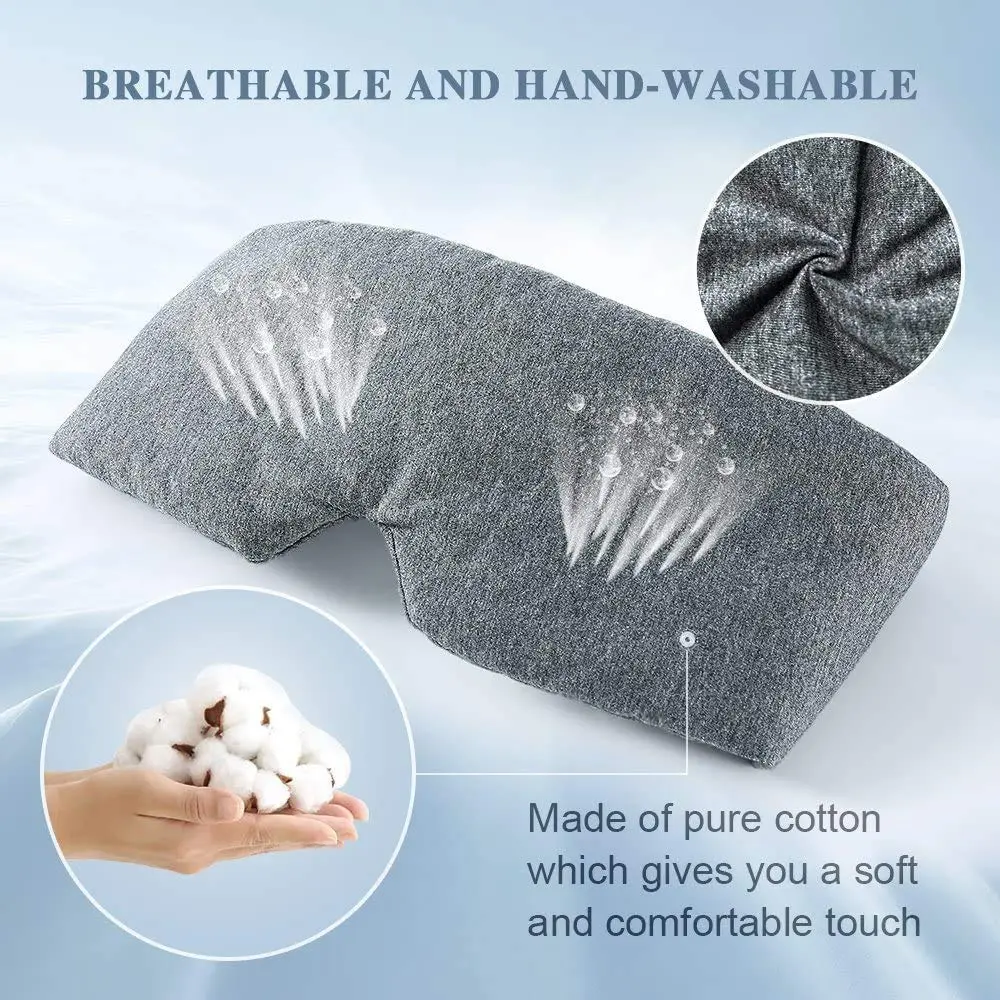 FRESHME Cotton Eye Mask for Sleeping in Gift Box | Soft & Adjustable for Night Travel & Relaxation - view 5