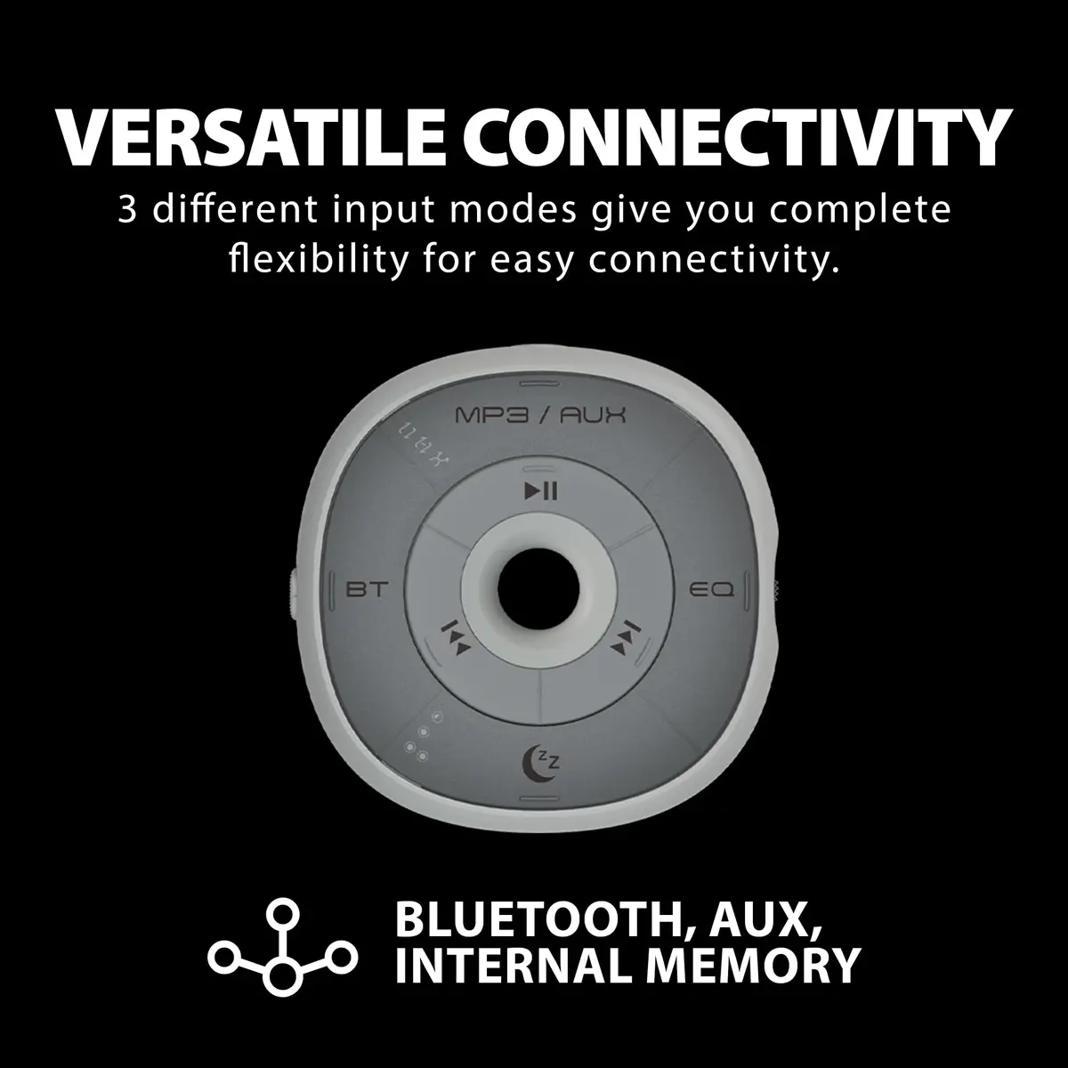 Avantree Slumber Bluetooth Pillow Speaker with White Noise & Micro SD Card, Dark Gray | Private Sleep Audio for Relaxation - view 4