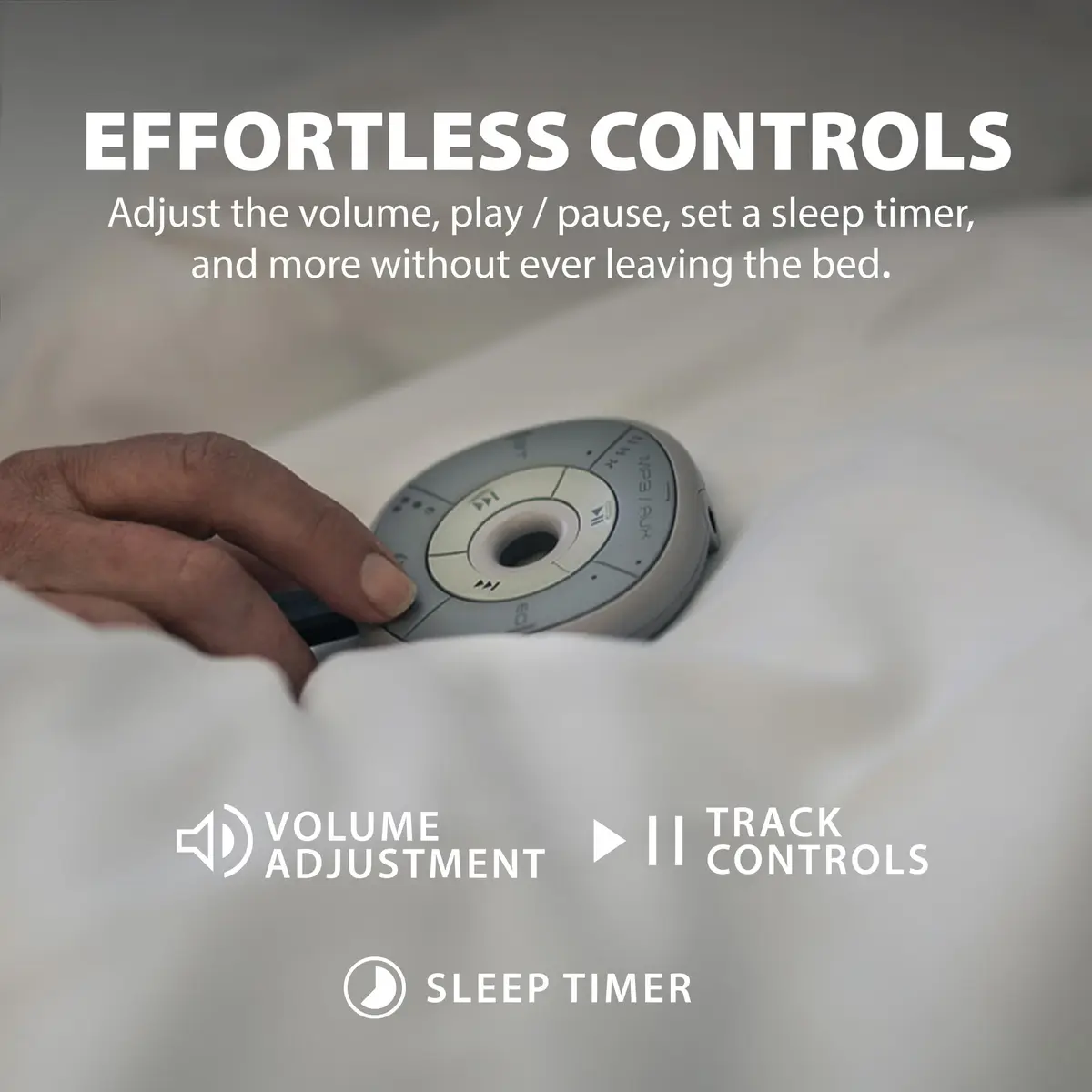 Avantree Slumber Bluetooth Pillow Speaker with White Noise & Micro SD Card, Dark Gray | Private Sleep Audio for Relaxation - view 5