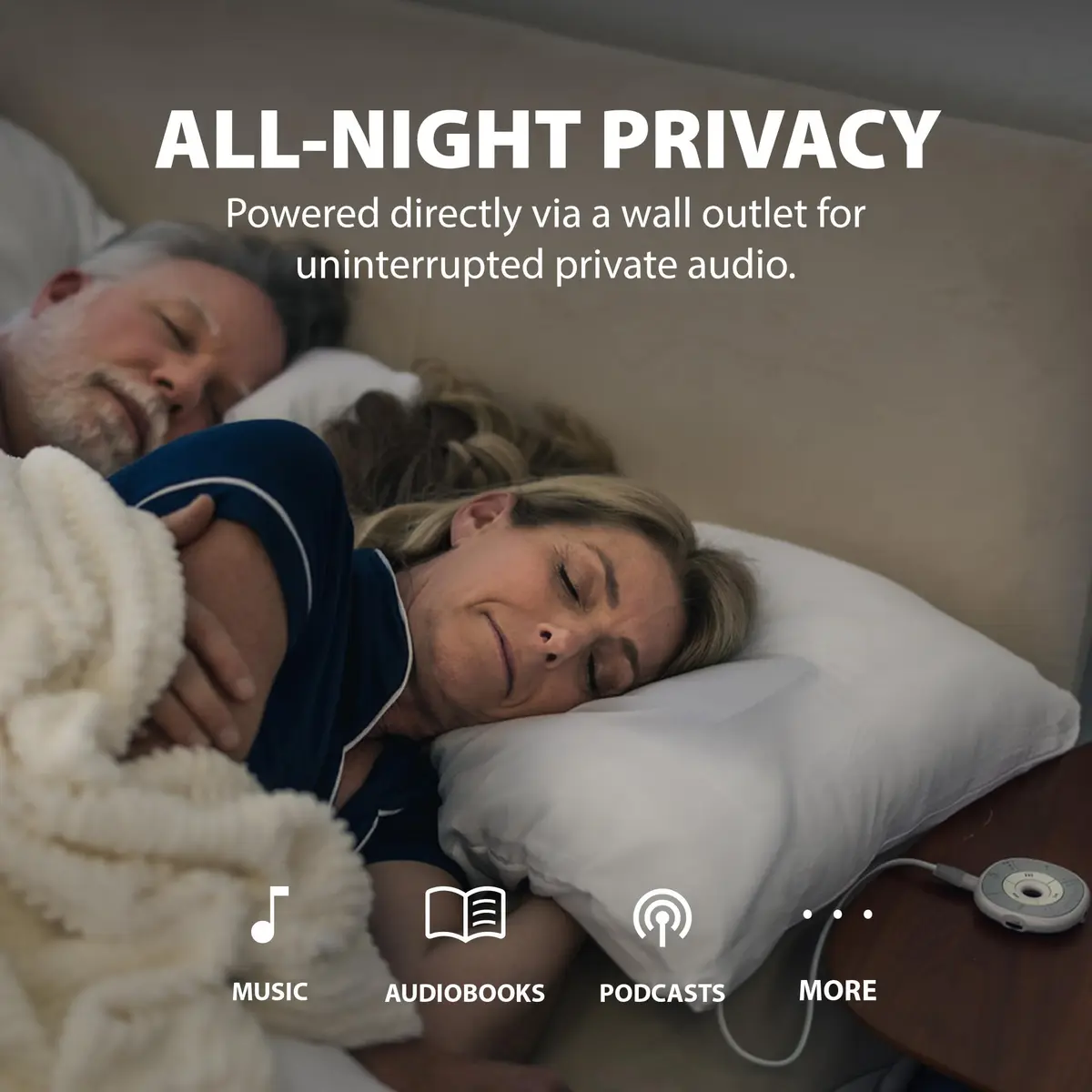 Avantree Slumber Bluetooth Pillow Speaker with White Noise & Micro SD Card, Dark Gray | Private Sleep Audio for Relaxation - view 2