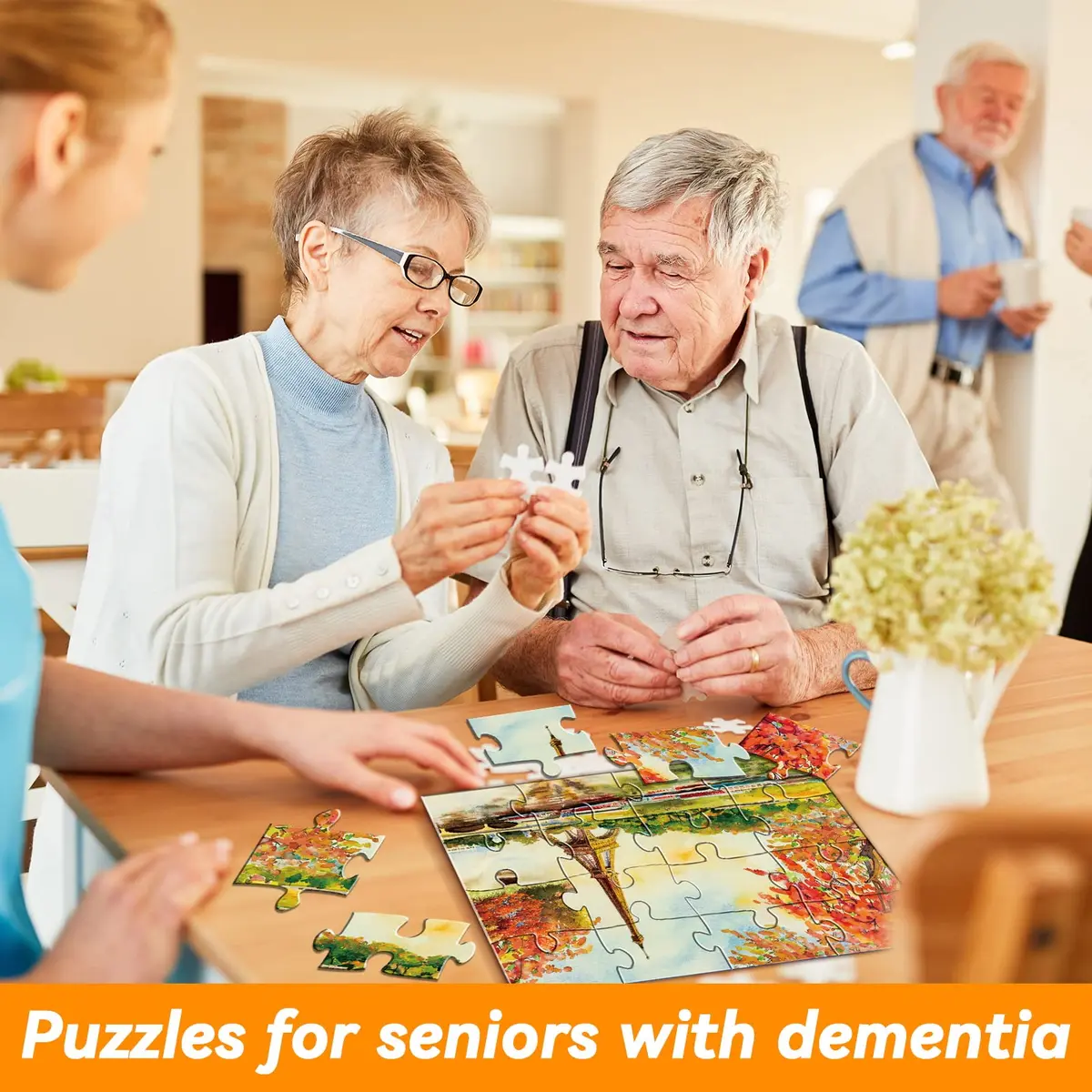 party greeting Large Jigsaw Puzzles for Elderly Dementia | Cognitive & Memory Activity (70-120 chars) - view 6