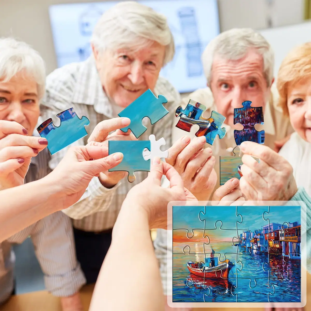party greeting Large Jigsaw Puzzles for Elderly Dementia | Cognitive & Memory Activity (70-120 chars) - view 7