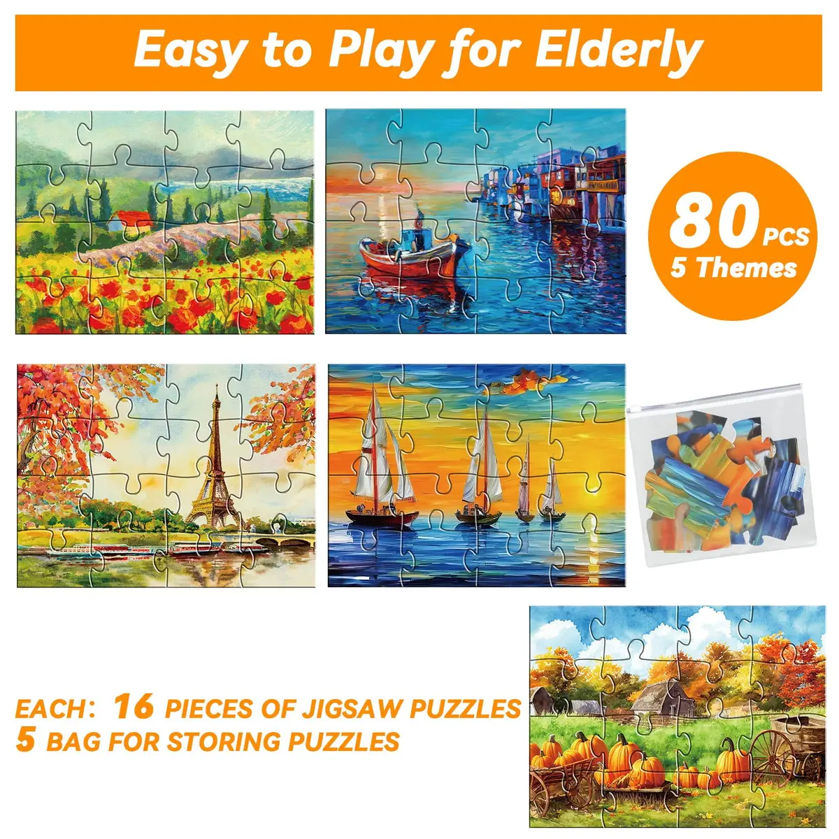 party greeting Large Jigsaw Puzzles for Elderly Dementia | Cognitive & Memory Activity (70-120 chars) - view 2