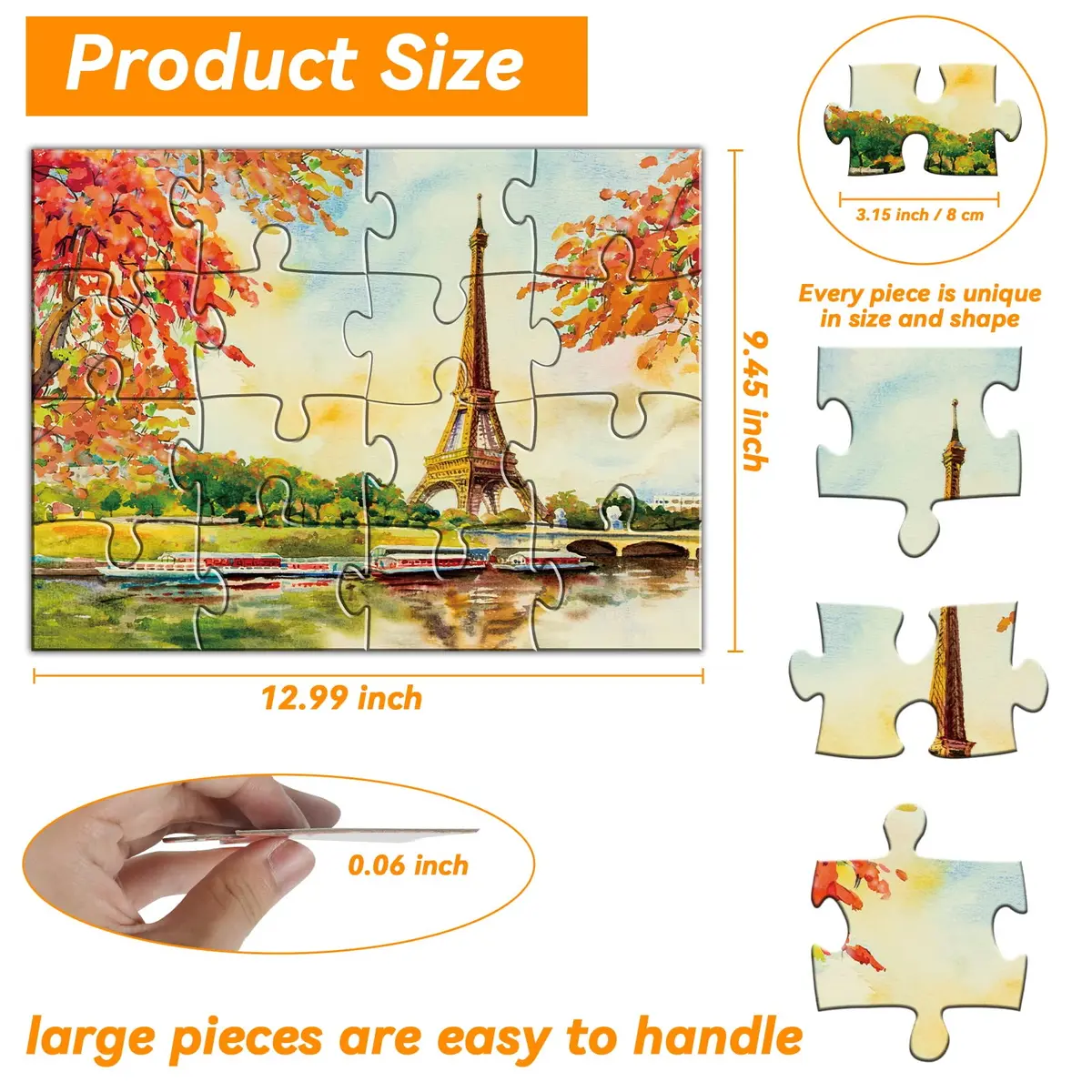 party greeting Large Jigsaw Puzzles for Elderly Dementia | Cognitive & Memory Activity (70-120 chars) - view 4