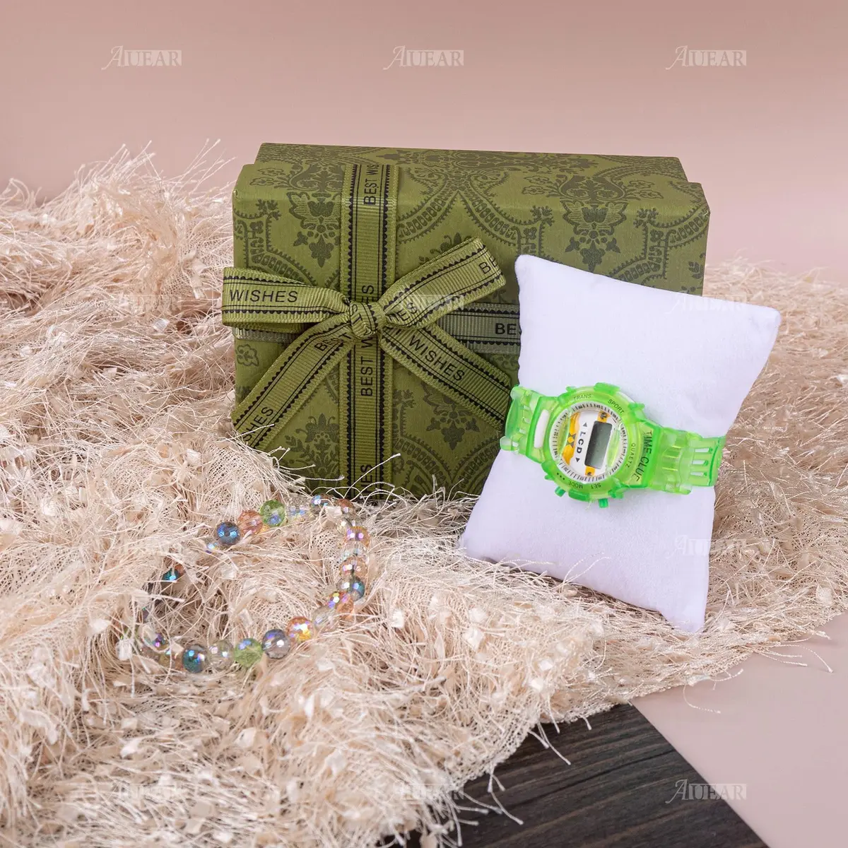 AUEAR White Velvet Watch Pillows Small Jewelry Displays Pillow Bracelet Bangle Cushions Display for Gift Box, 8.1 cm (3.19 Inch) - view 3