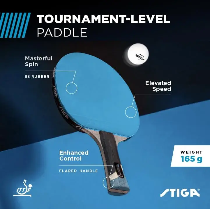 STIGA Pro Carbon Table Tennis Racket with Carbon Technology | Speed 99, Spin 100, Control 79 - view 2
