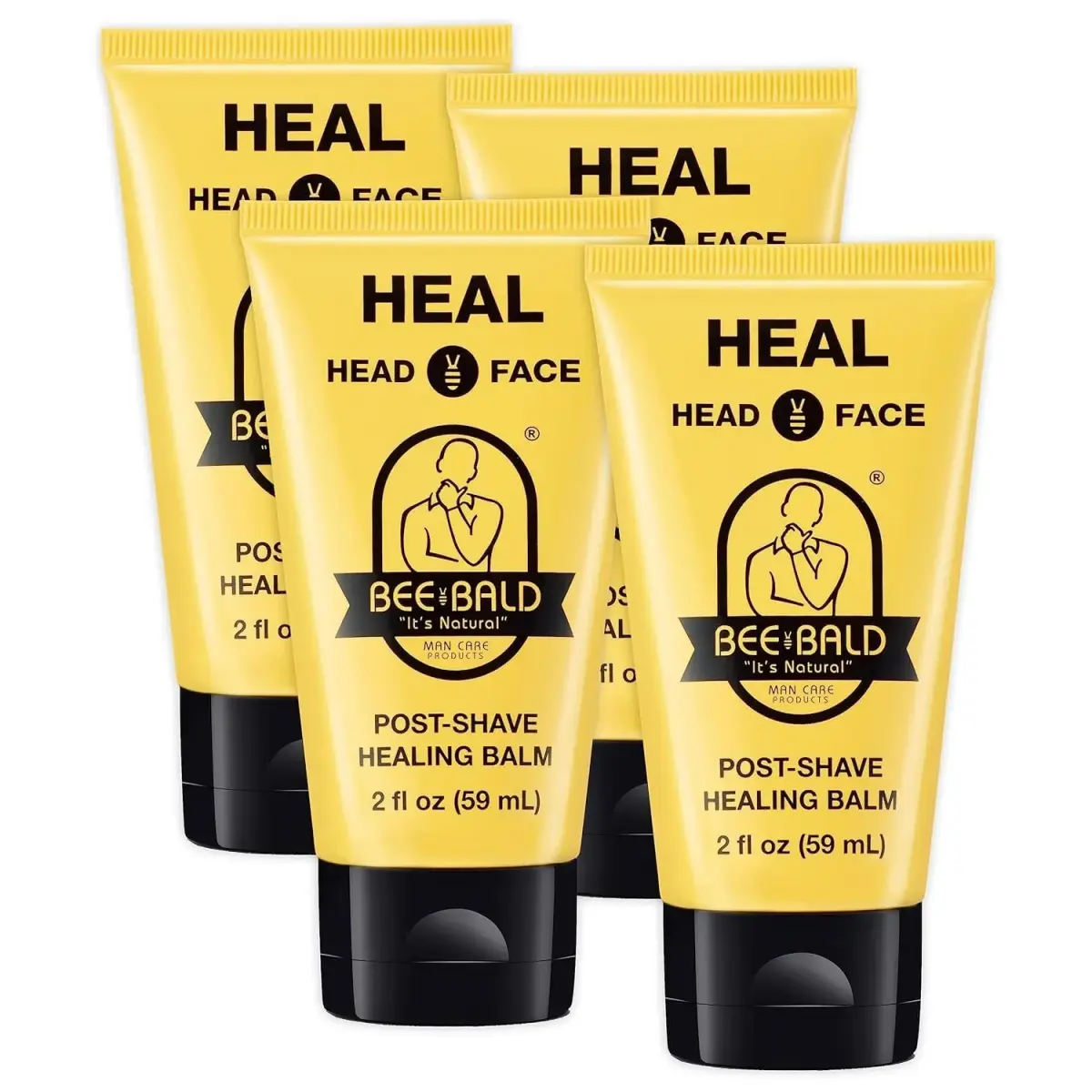 Bee Bald HEAL Aftershave Balm for Men, Post Shave Healing 2 fl oz (74ml) | Soothes Irritated Skin - main product image