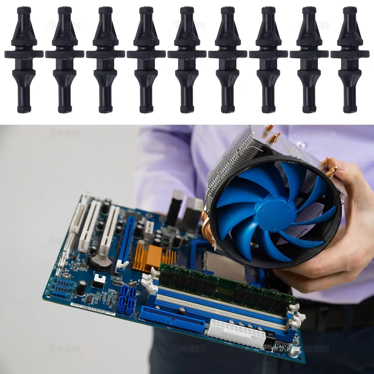 AUEAR 50 Pack 30mm Silicone Anti-Vibration Screws for PC Case Fans | Reduce Noise & Vibration - view 4