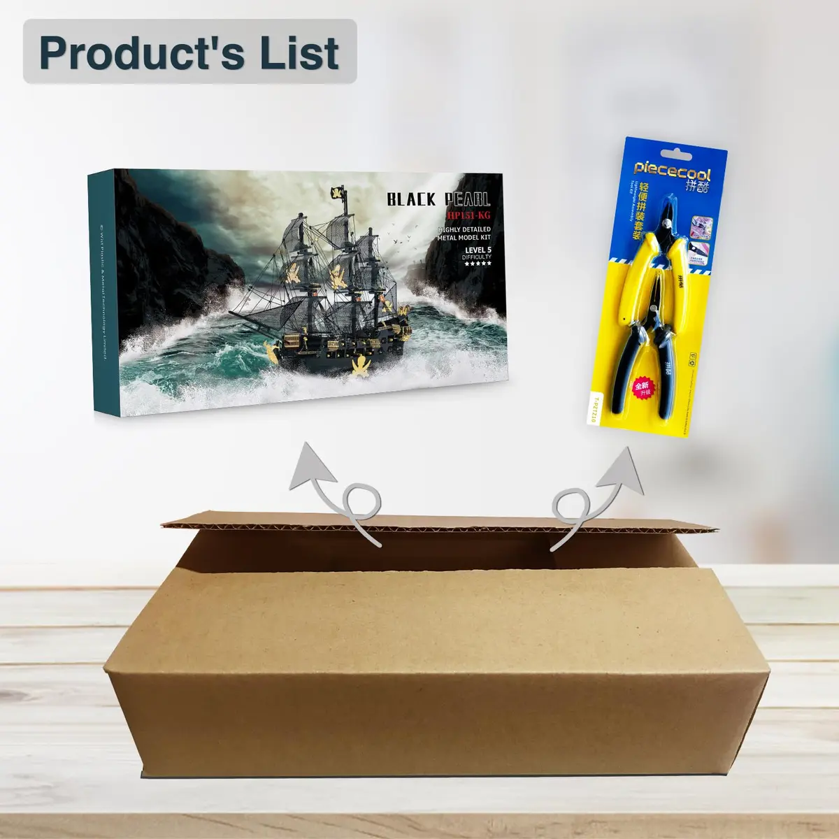 Piececool Art_Craft_Kit 3D Metal Puzzle Ship | Nautical Model for Adults (15x3.7x12cm) - view 6