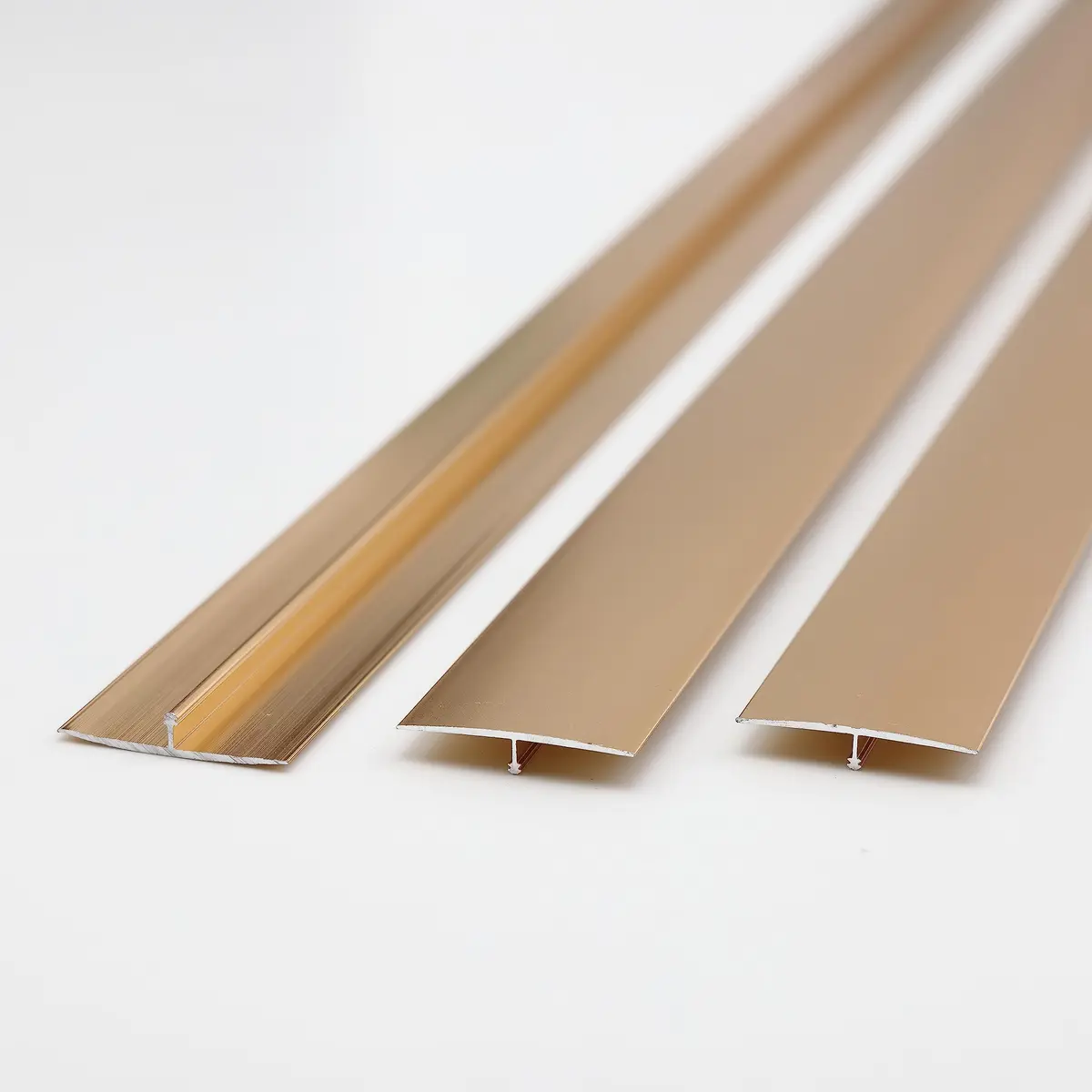 Gaahing Aluminum T Molding Floor Transition Strip Matte Gold | 3 Strips x 2.9ft (0.9m) x 1.6in (4cm) | Seamless Flooring Transitions - main product image