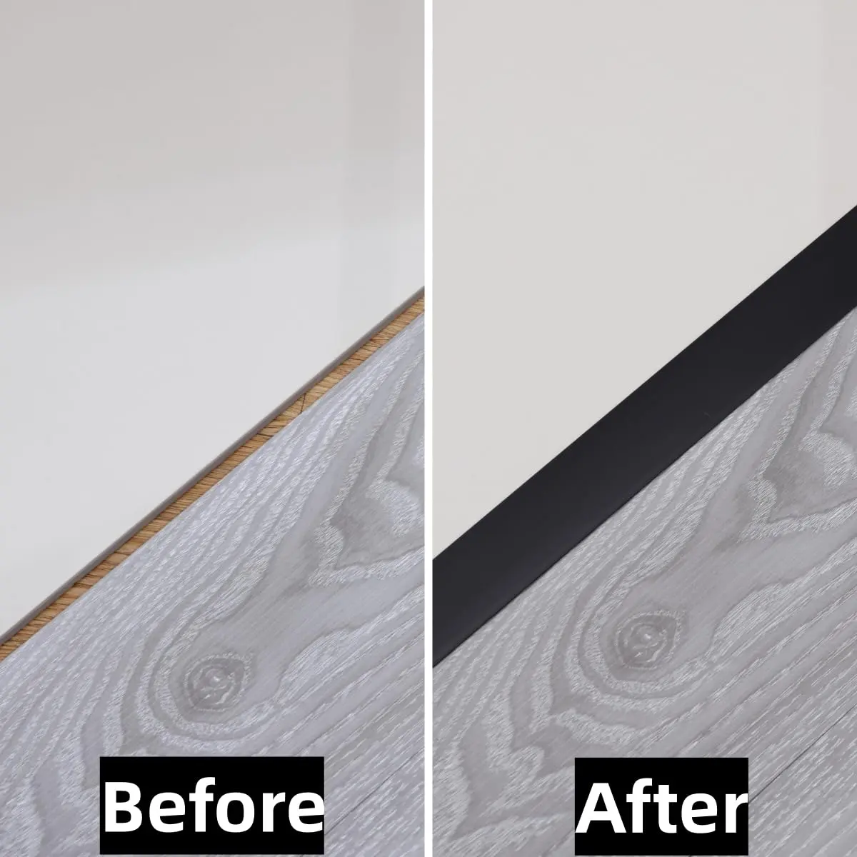Gaahing Matte Black Aluminum T Molding Floor Transition Strip 2.7m (8.7ft) | Seamless Flooring Edging - view 5