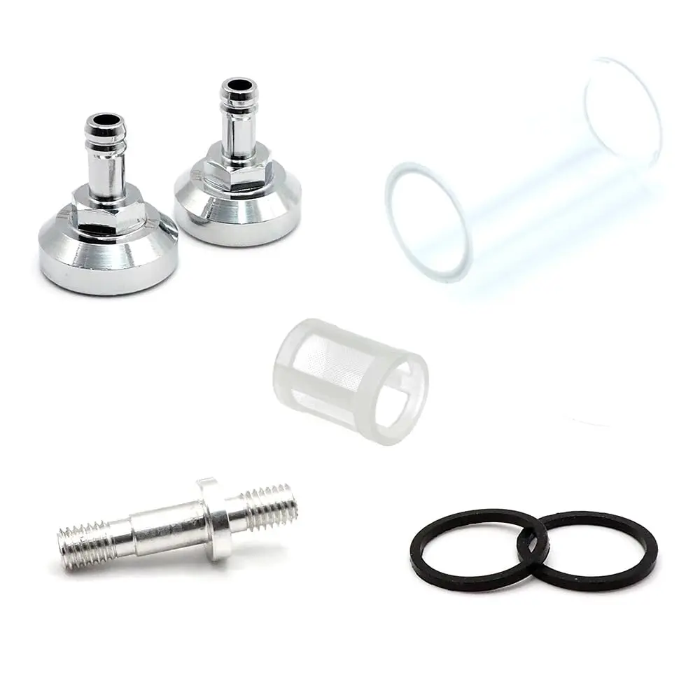 APE RACING Upgraded Billet Aluminum Fuel Filter 1/4" Inline, Chrome | Corrosion Resistance, Washable, High Flow - view 6